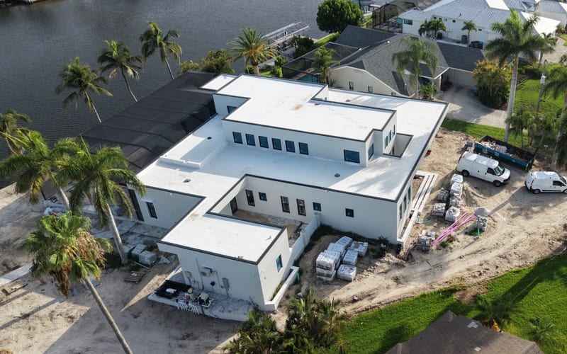 Completed new roof on Florida home after storm repair